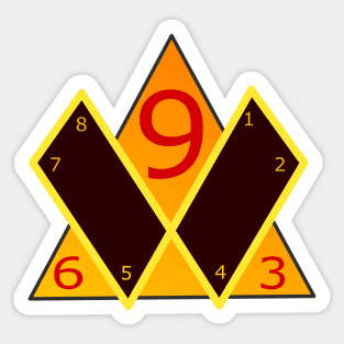 9,6,3 ,the power number Sticker